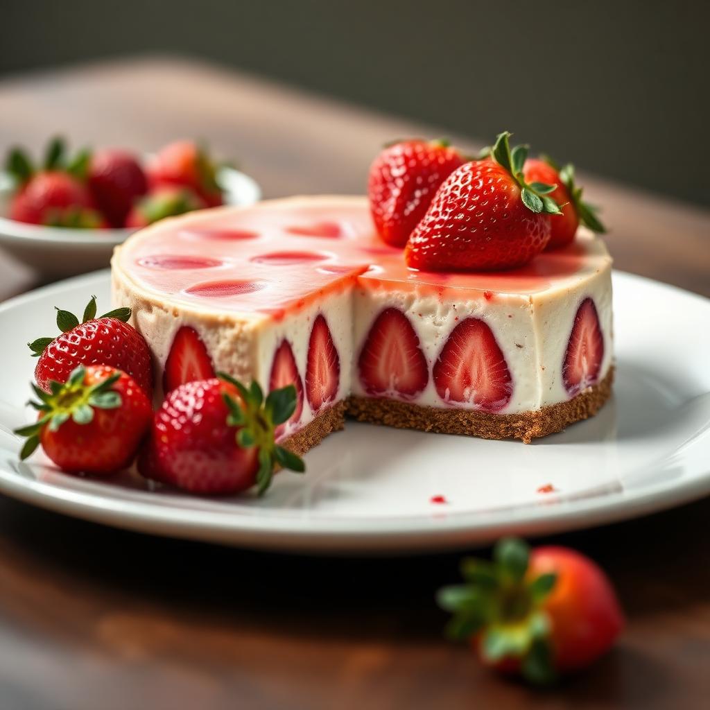 Cheesecake de fresa saludable